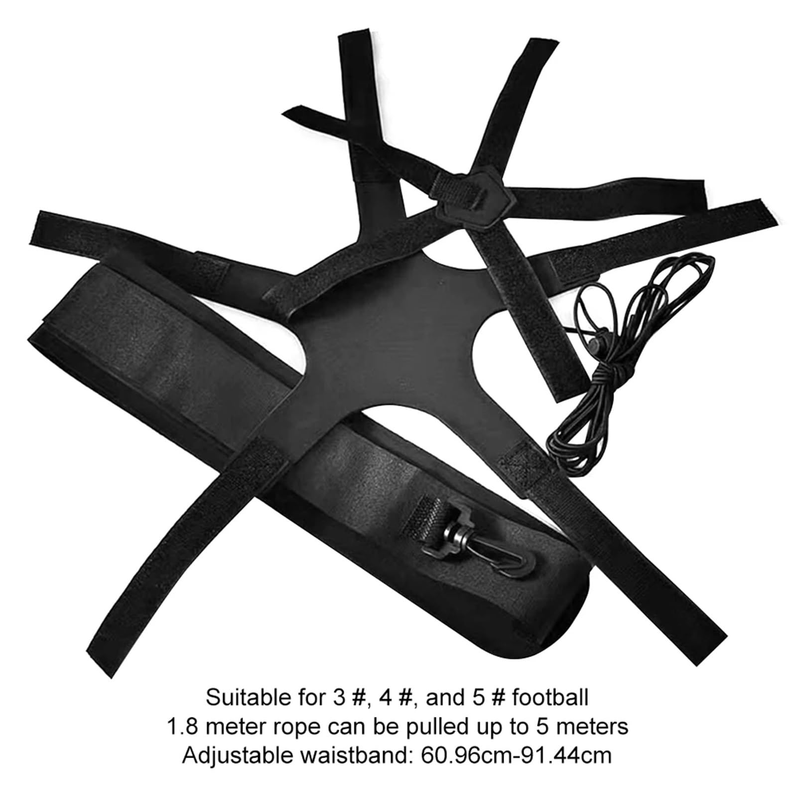 Football Ball Belt Adjustable Soccer Practice Trainer Fits for Juggling Kicking per Adulti