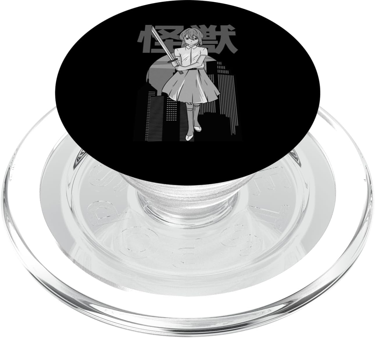 Anime Sword Girl - Japanese Horror Aesthetic Kawaii - Goth PopSockets PopGrip for MagSafe