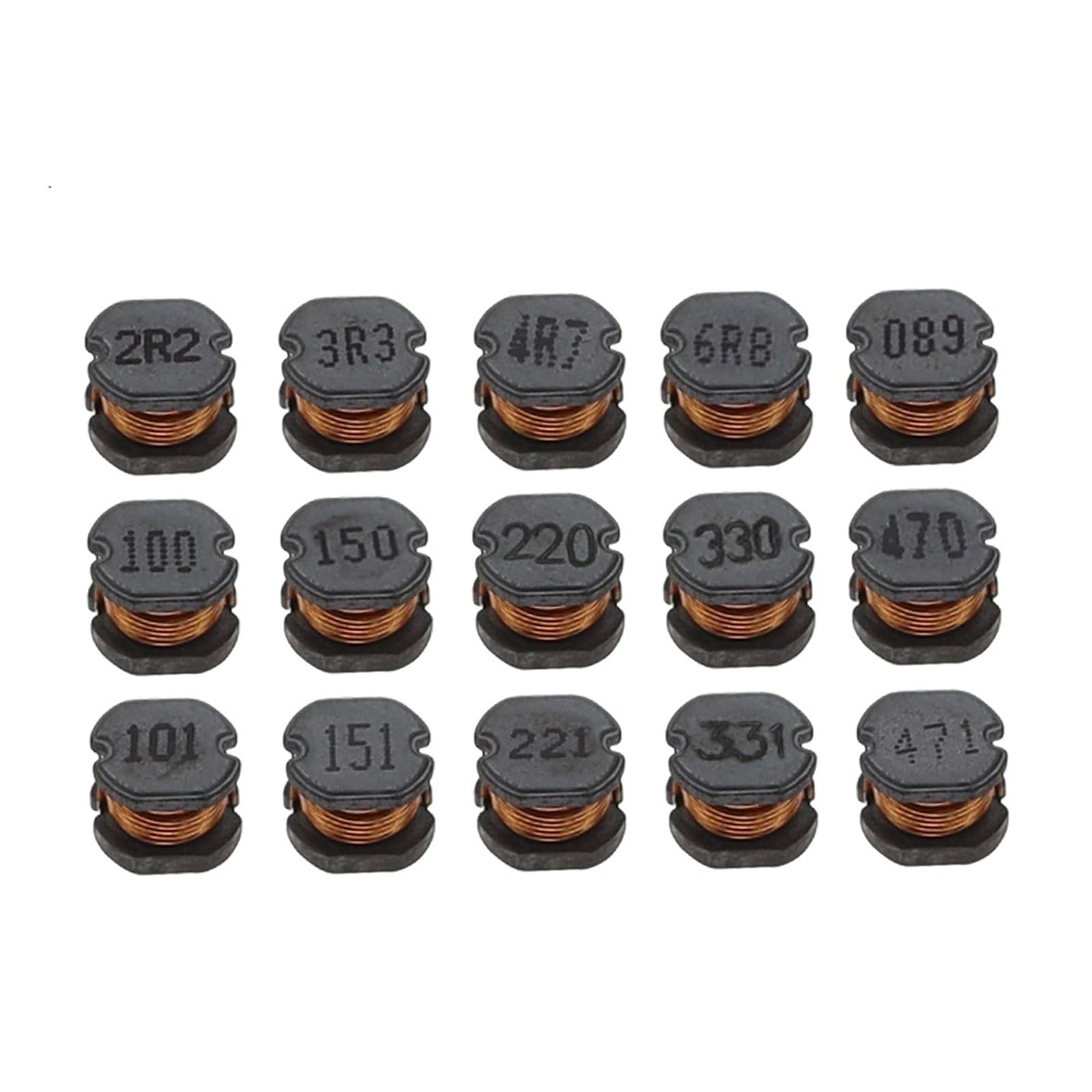20Pcs CD54 Power Inductor 2.2/3.3/4.7/6.8/10/15/22/47/100/150/220/330/470UH SMD Inductance Copper Core(2.2UH(2R2))