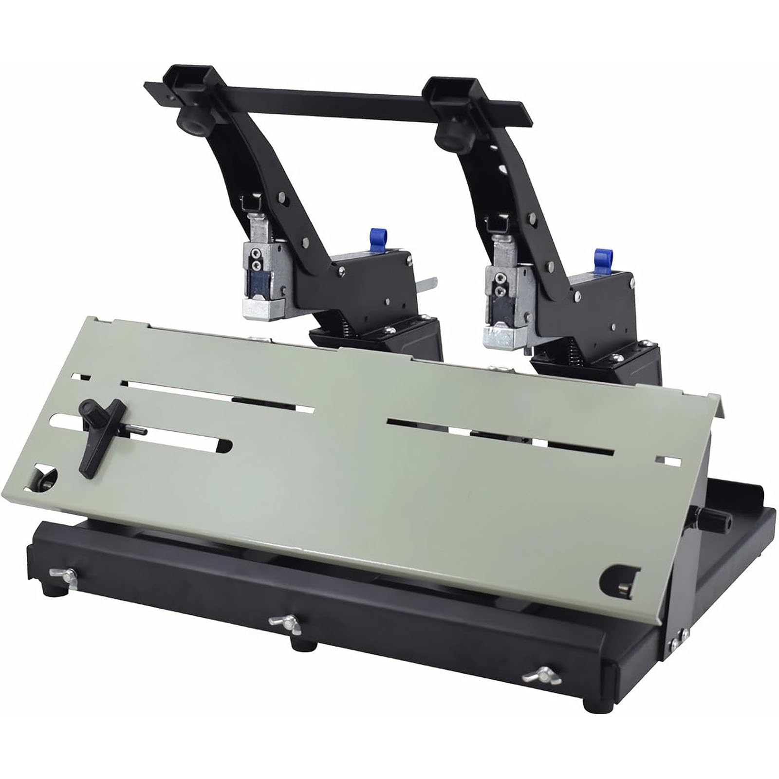 Cucitrice A Doppia Testa per Impieghi Gravosi, Formato A4/a3, capacità di Rilegatura 60 Fogli, profondità Regolabile da 1 A 100 Mm, Spessore Massimo 6,5 Mm, per Scuola, Ufficio E Casa.