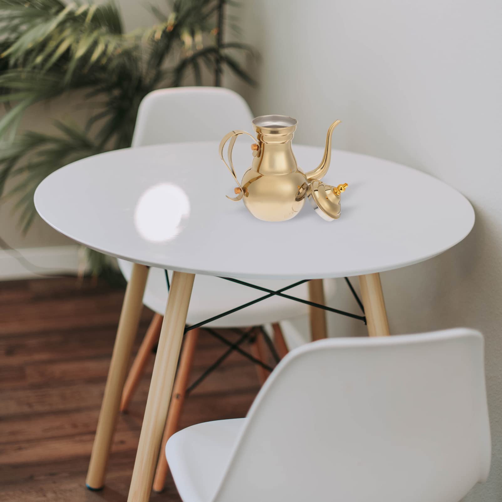 KICHOUSE Stainless Steel Coffee Pot with Filter Multi-Function Decorative Coffee Pot for Home and Restaurant Long Narrow Spout Kettle