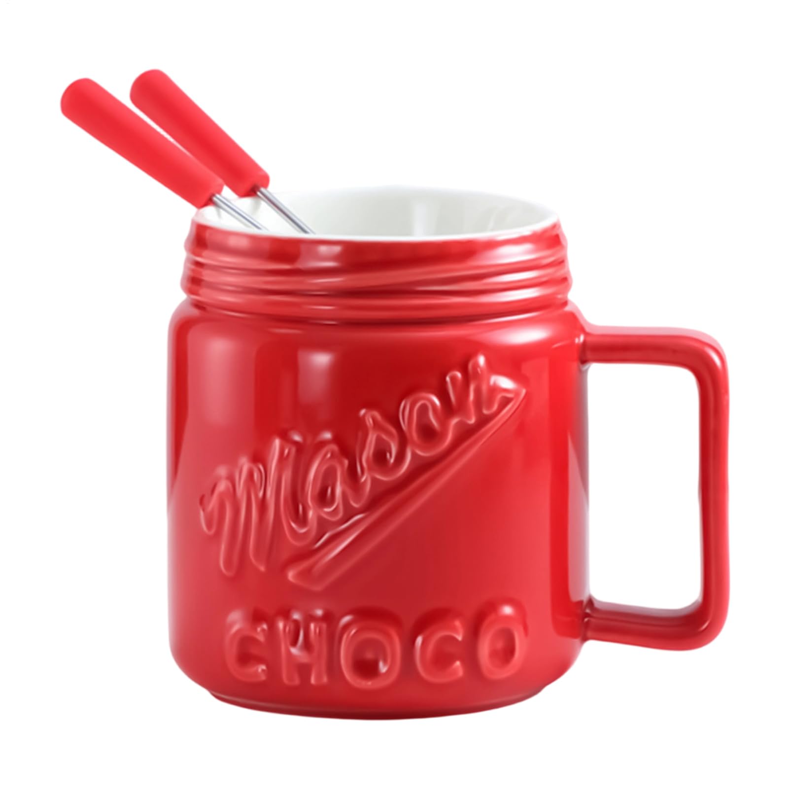 Taza de fusión de chocolate, mini fondue de queso y cerámica para postres