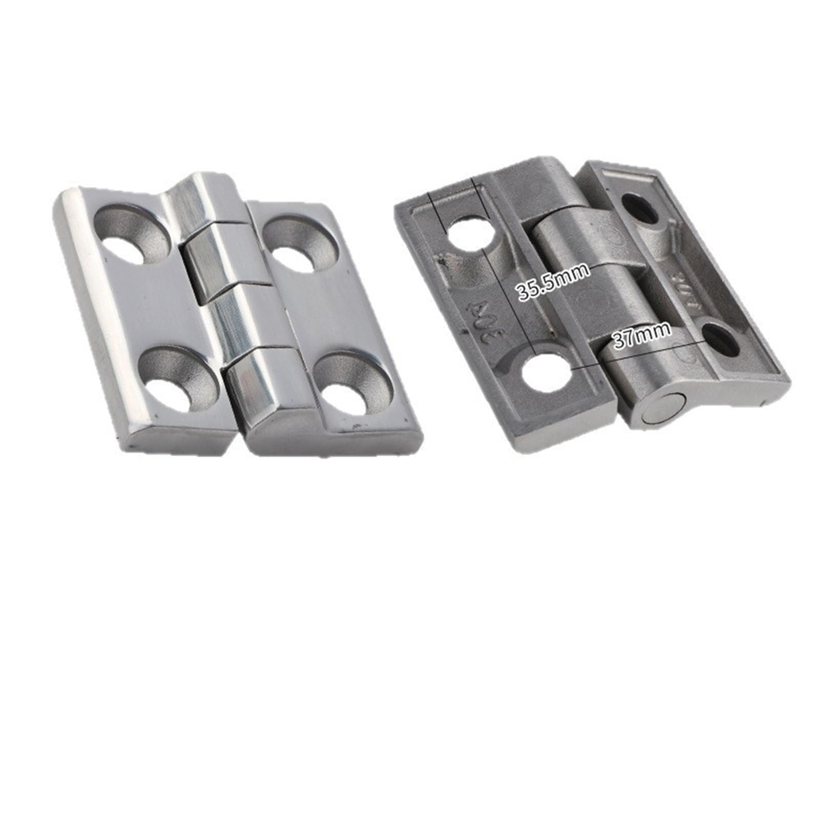 Ipvxnnfw 75-75-6Brushed 304 Stainless Steel Heavy-Duty Hinges Distribution Box Cabinet Door 1Pcs(75-75-6Brushed)