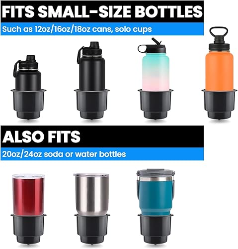 Miniatura 5 de SDTC Tech Portavasos negro para sofá, soporte universal de plástico empotrado con drenaje para barcos de RV, automóviles, sofás y carritos de golf