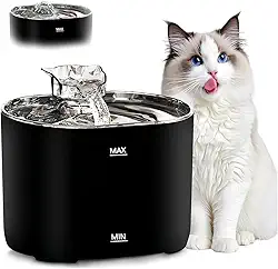 Bebedouro Gato Fonte Agua Pet Cães Silenciosa Fonte Gato com Filtro e Carregador Comedouros Bebedouros Acessórios Pet para Animais Estimação, 2.2L