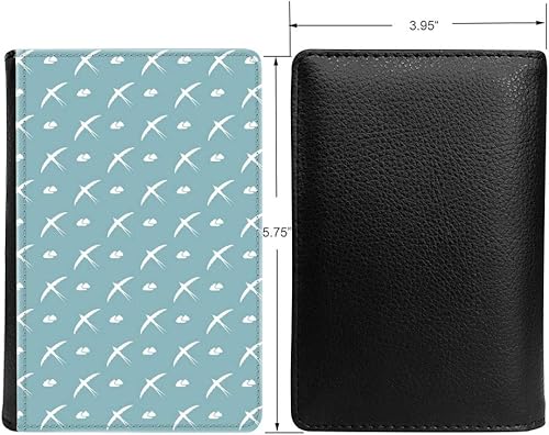 Miniatura 2 de PU Leather Passport Holder Travel Wallet RFID Blocking Card Case Cover With Unique Pattern (Birds pattern