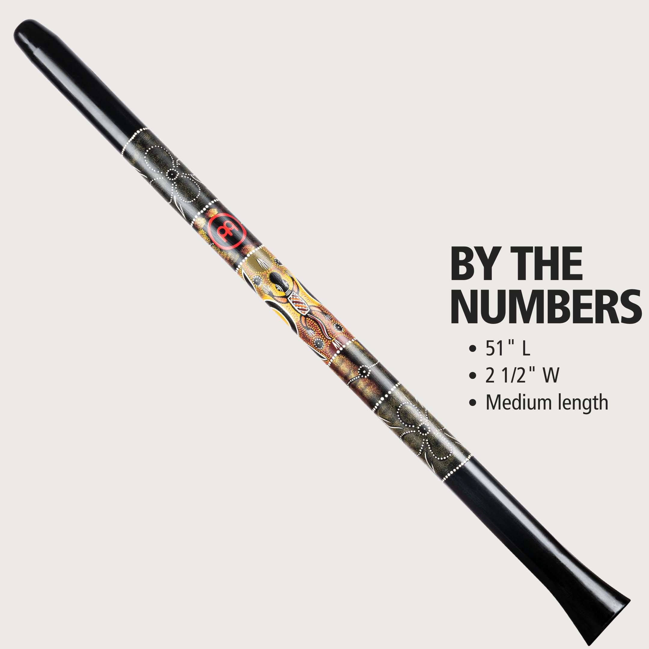 Meinl Percussion Synthetic Series Didgeridoo - 51 inches / 130 cm large Didgeridoo - D Tuning - Plastic, Multicolored (SDDG1-BK)