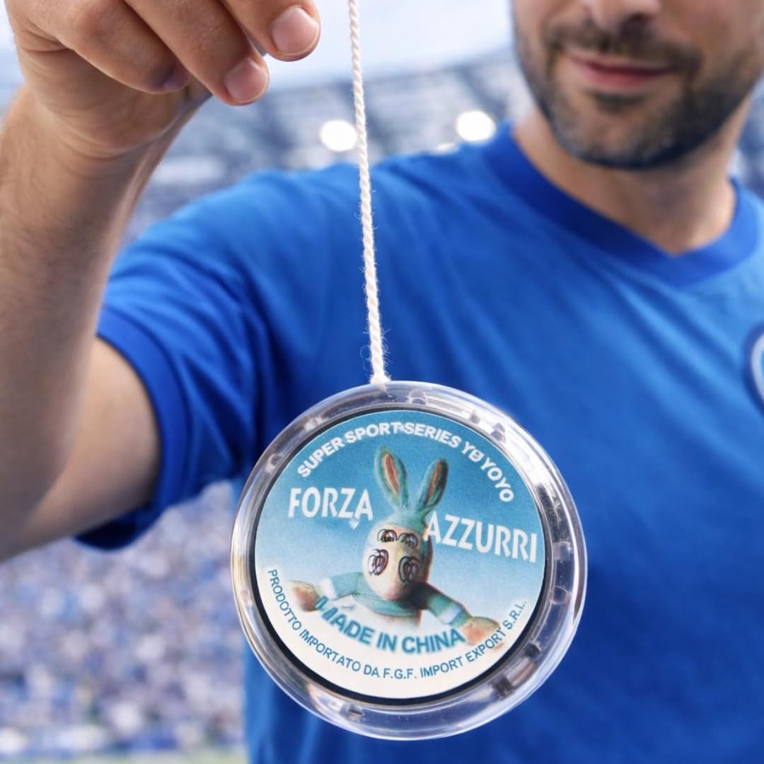 YoYo Forza Azzurri con Corda - Diametro 5,5 cm - Accessori Sportivi,Gadget Tifosi Calcio,Idea Regalo Divertente - 3