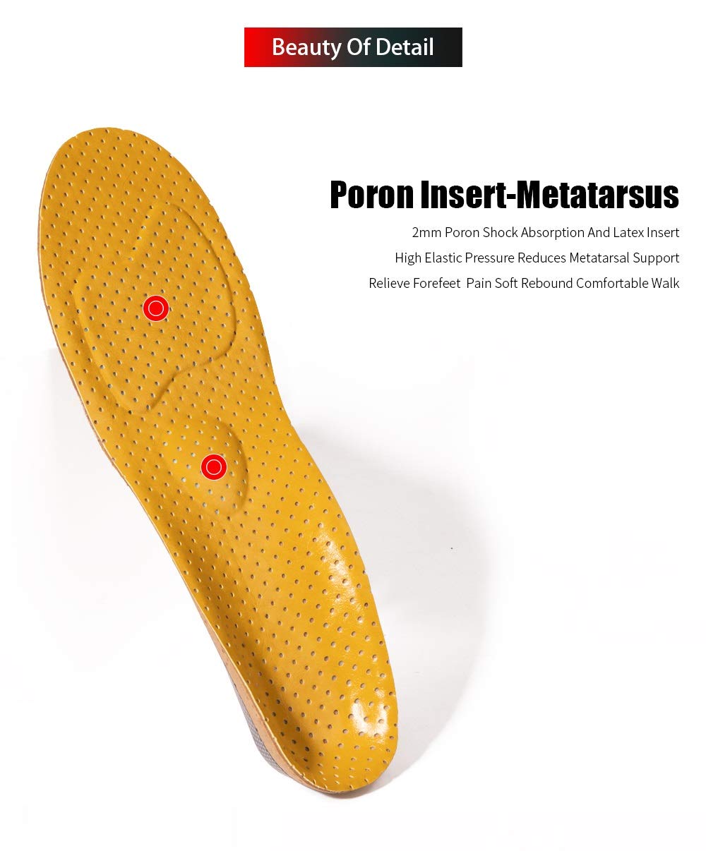 Plantari ortopedici Piedi Piatti Supporto per Plantare in Pelle Microfibra per Inserti di Scarpe Cuscino per Uomo Donna(35-37)