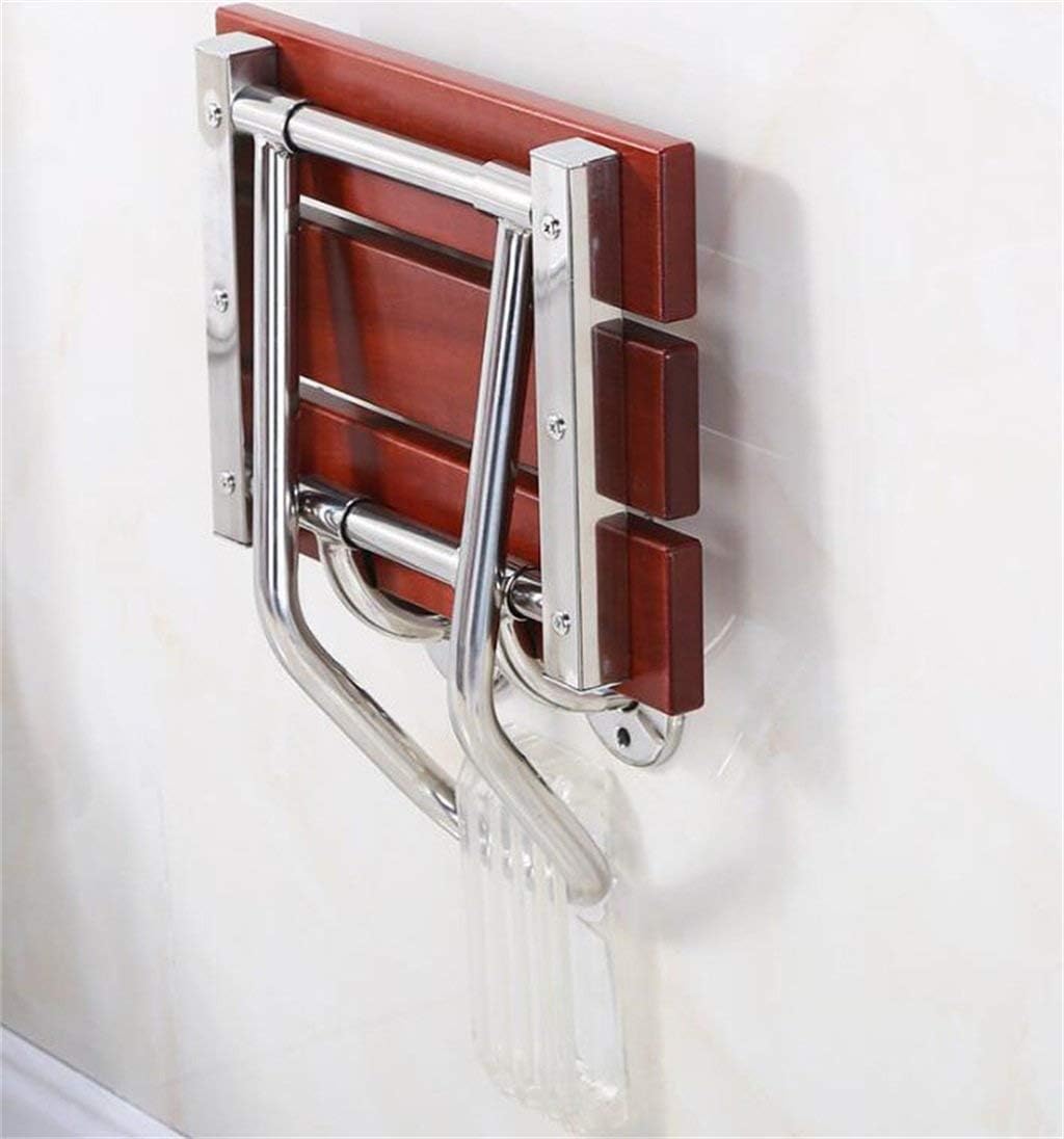 Shower Stool Bathroom Stools Bath Stool Antislip Shower Seat Stool Foldable Wall Bath Stool Solid Wood Wallmounted Shower Seat Stool for Elderly Pregnant Woman Folding Wood Change Shoes St