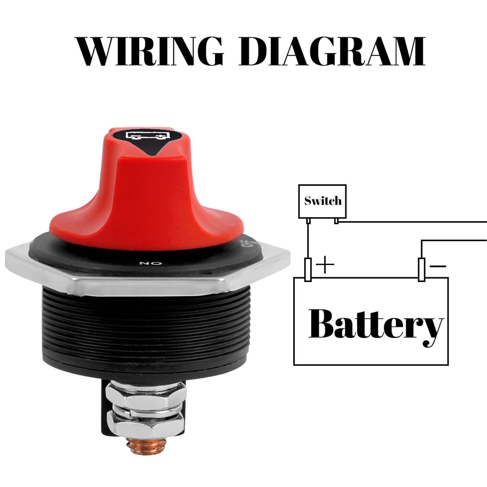 Interruttore Isolamento Batteria ALLOMN 12V/24V 300A - Interruttore Principale Impermeabile Per Auto E Barche - Foto 2