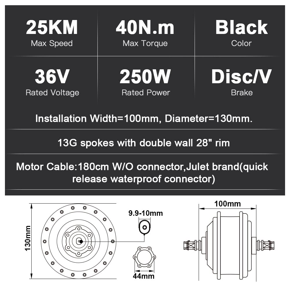 Season 26/28 Pollici 700c Kit Conversione Bici Elettrica 250W Motore Anteriore 36V-13Ah 15.6Ah 18Ah Ebike Batteria con Controller Integrato et caricatore