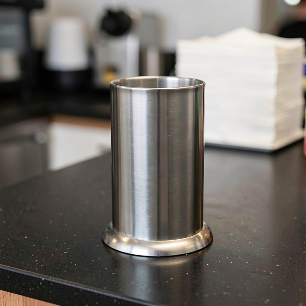 Straw Holder Dispenser for Beverage Stations, Vertical Bucket Style