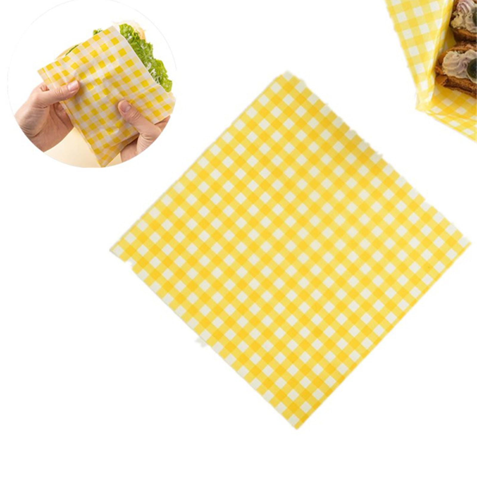 50 vellen bakpapier, vetvrij inpakpapier, voedselmand voeringen papier, sandwiches pizza hamburgers pad papier voor picknick 50 vellen bakpapier, vetvrij inpakpapier, voedselmand voeringen papier, sandwiches pizza hamburgers pad papier voor picknick
