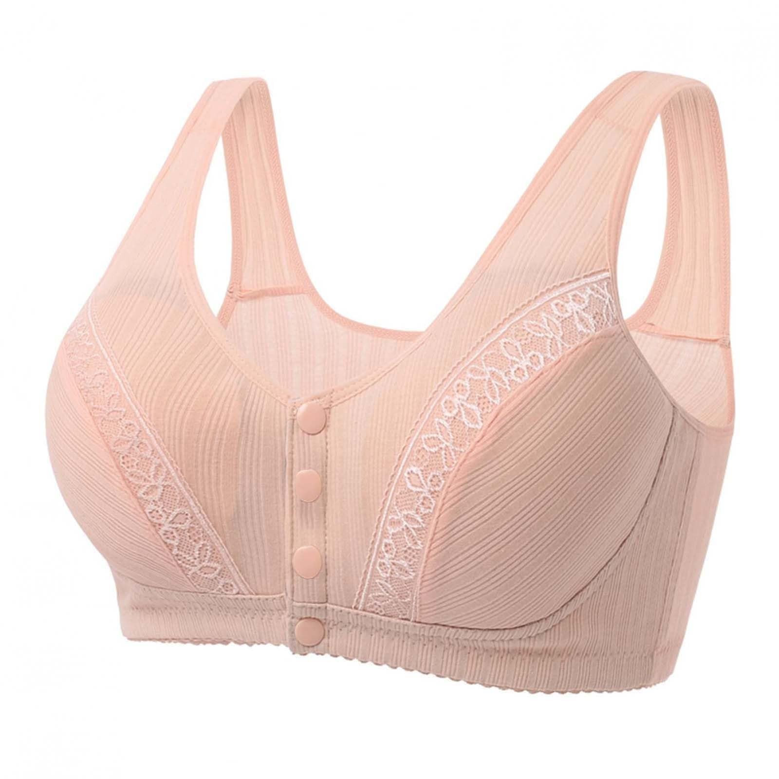 SMIDOWWomen's Daily Bra Convenient Front Button Bra Wireless Post-Surgery Bra Push Up Bra High Support Bra Everyday Wear