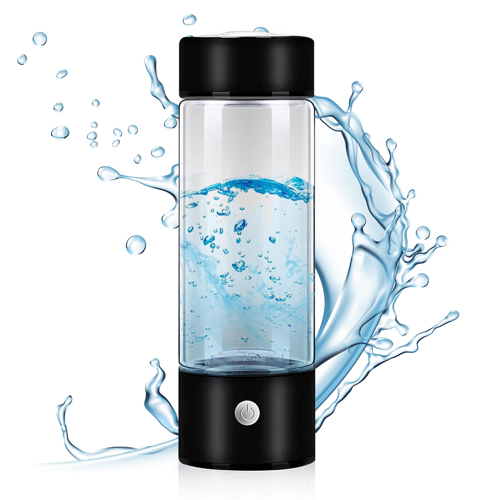 Water Bottle, Hydrogene Health water, Portable Hydrogen Water Ionizer Machine, 420mL/15oz Hydrogen Water Generator