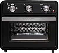Forno Elétrico de Bancada de 22 Litros, Forno Air Fryer Preto, Fogatti 110V