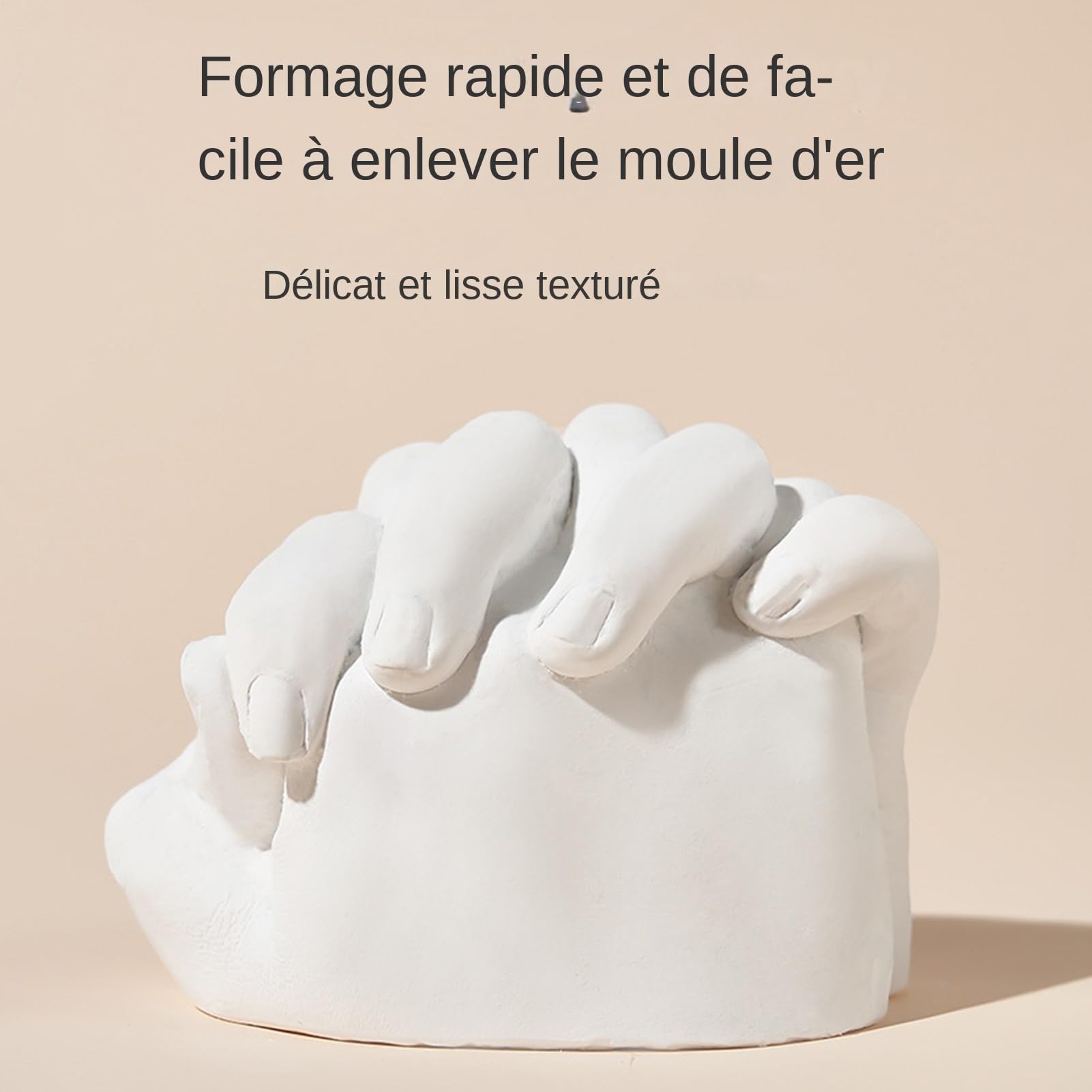 Générique Kit di stampaggio a mano, sicuro realistico e decorativo per la casa, scatola di mani allegate, Natale, matrimonio, fidanzamento, San Valentino, festa