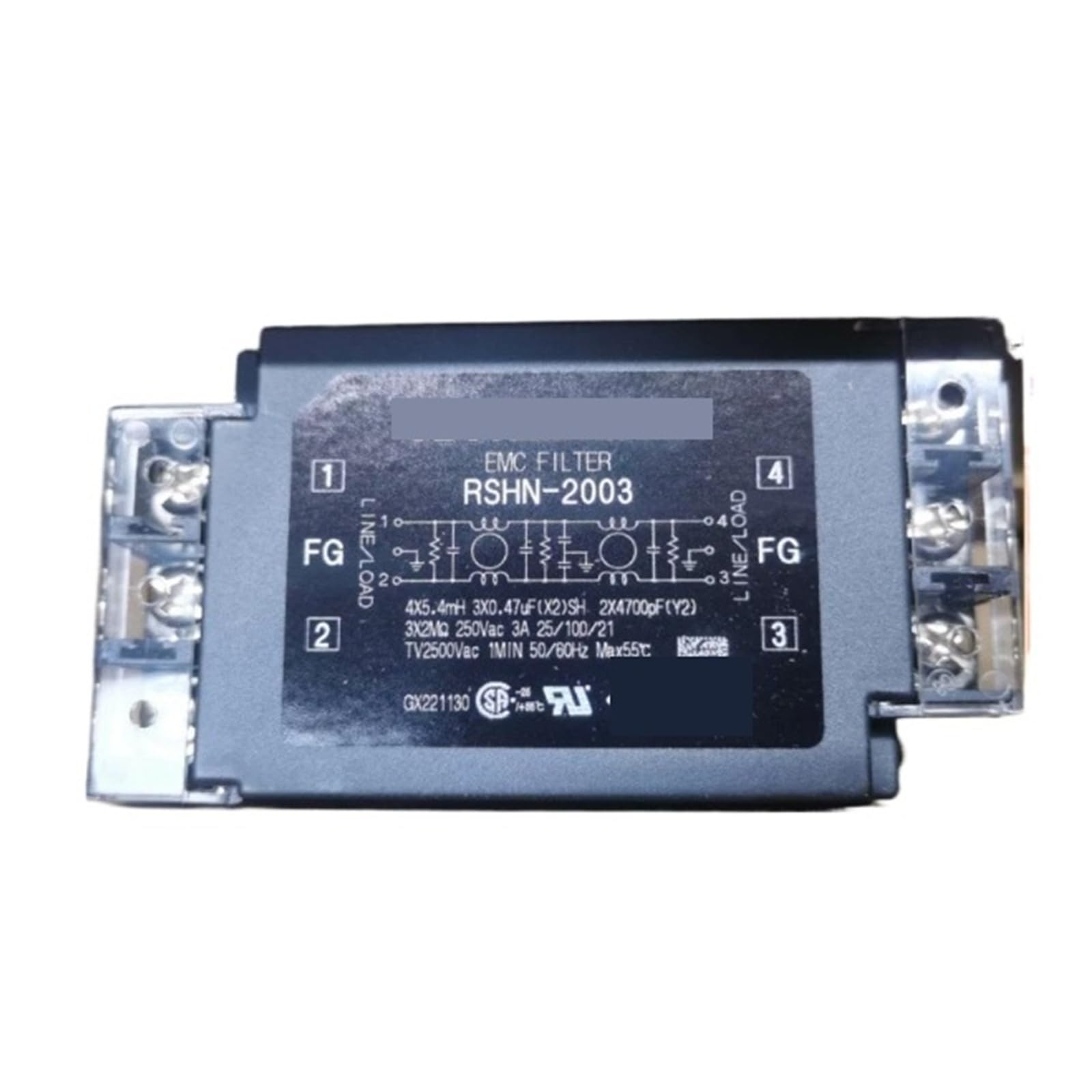 Filtro de fuente de alimentación RSHN-2003 | Baja pérdida de inserción, ideal for aplicaciones de IoT y supresión de ruido