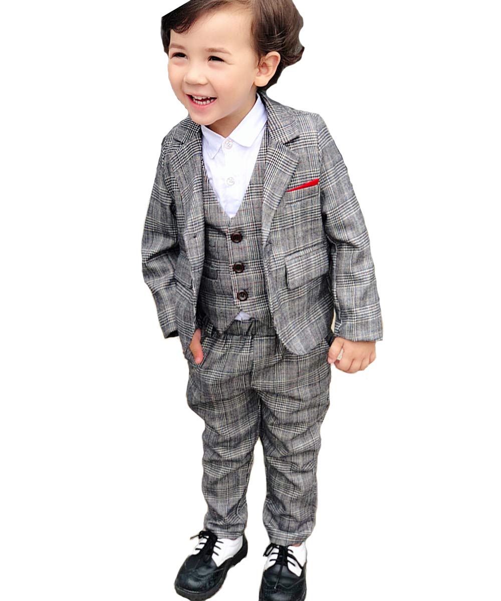 グリーンレーベル リラクシングチェック スーツセット　125 男の子 グリーンレーベル リラクシングチェック スーツセット 125