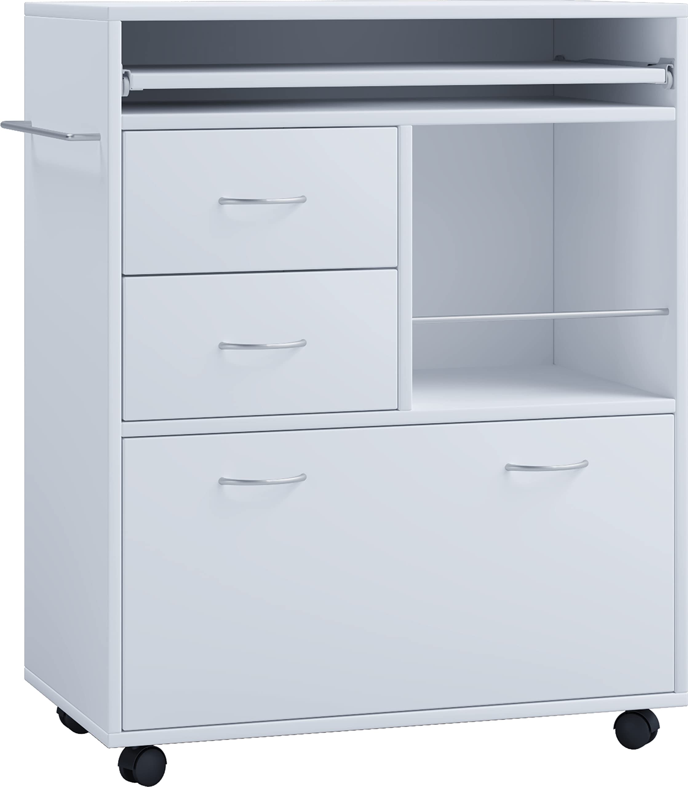 VCM Carro de Cocina de Madera Carro de Servicio Carro rodante Estante Ruedas Rodable Cajón Kicha Carro de Cocina de Madera Carro de Servicio Carro rodante Estante Ruedas Rodable Cajón Kicha