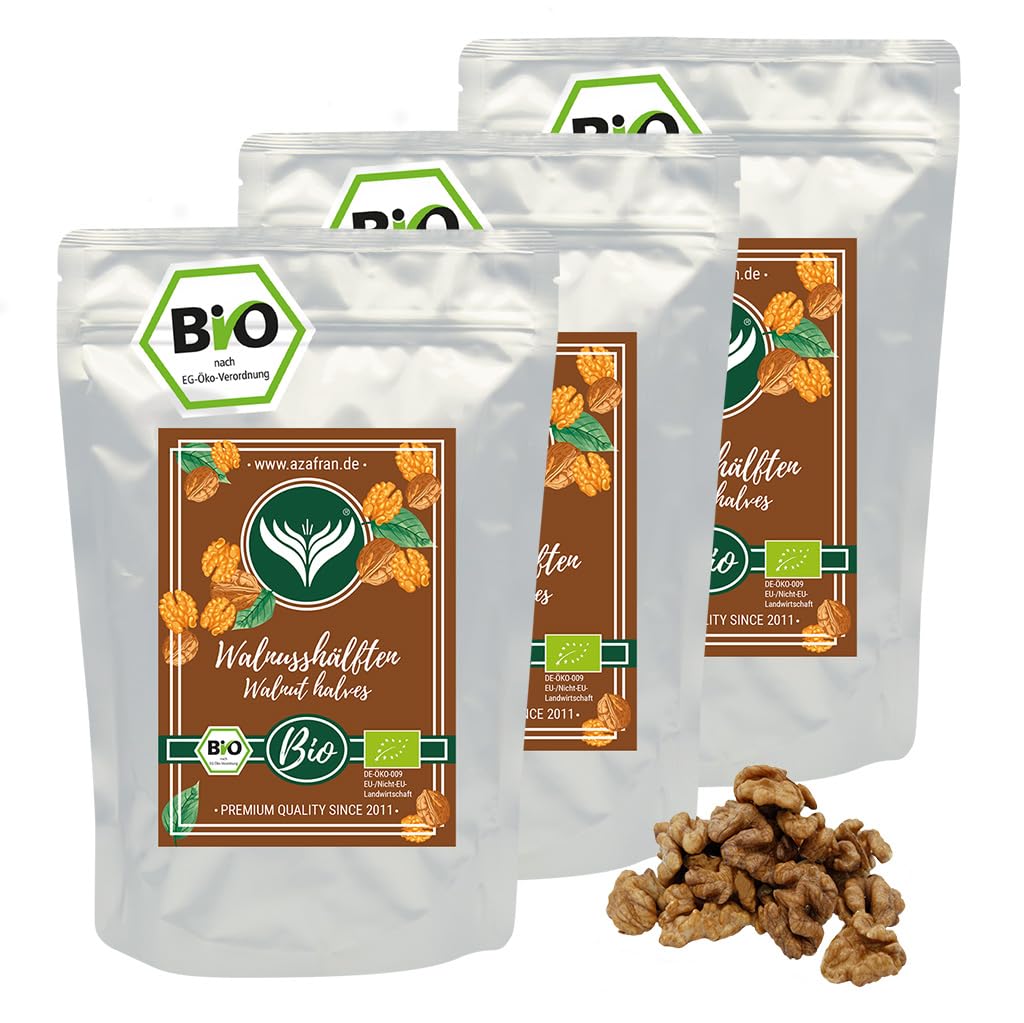 Azafran BIO Walnüsse - Walnusshälften geschält 3kg