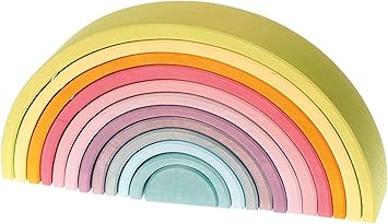 12-Piece Rainbow Tunnel Stacker Toy 