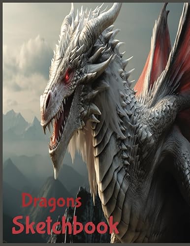 Dragon Sketchbook Notebook for Drawing, Writing, Painting, Sketching or Doodling, 110 Pages, 8.5x11