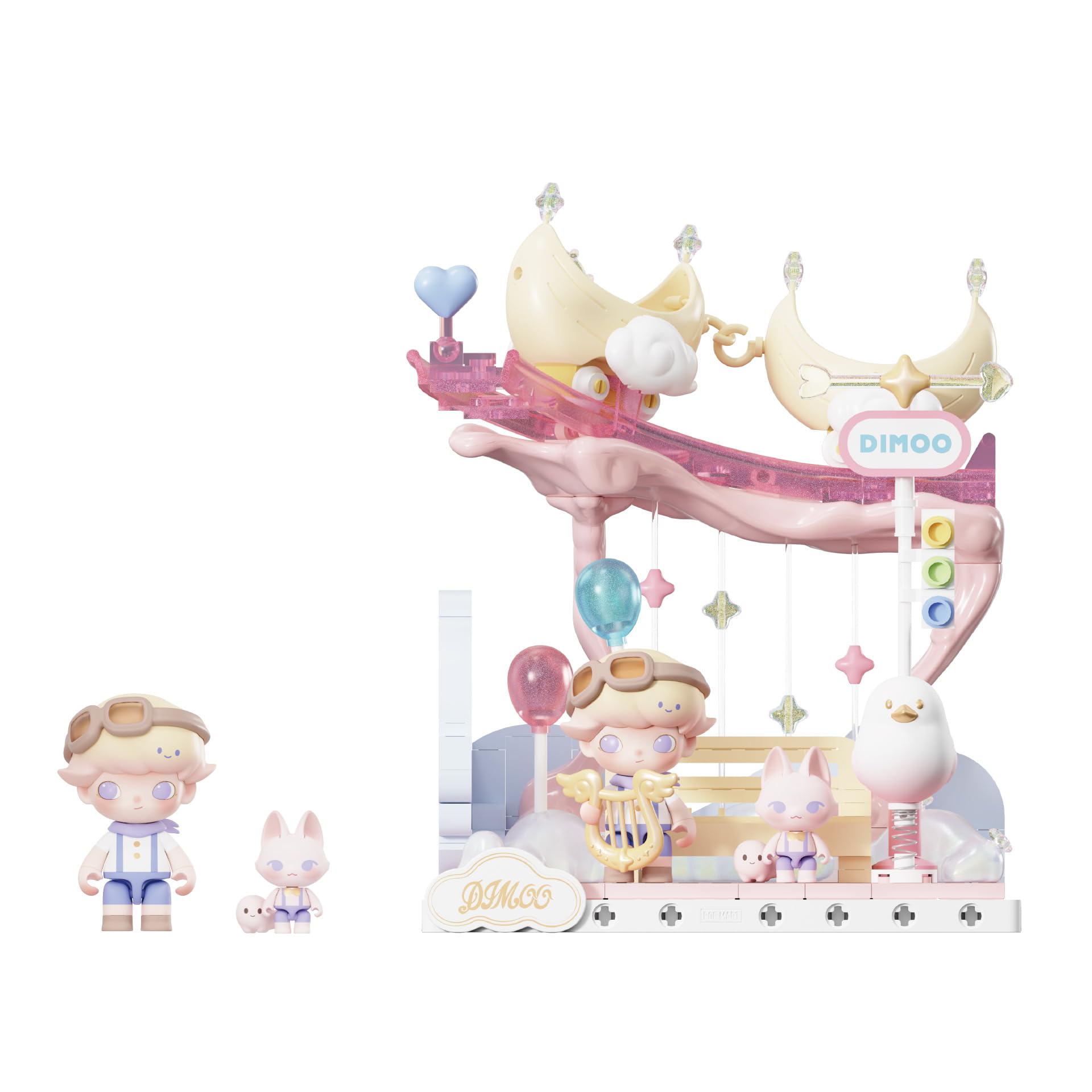 Amazon.com: POP MART DIMOO Dream Melody Series Blocks-Crescent