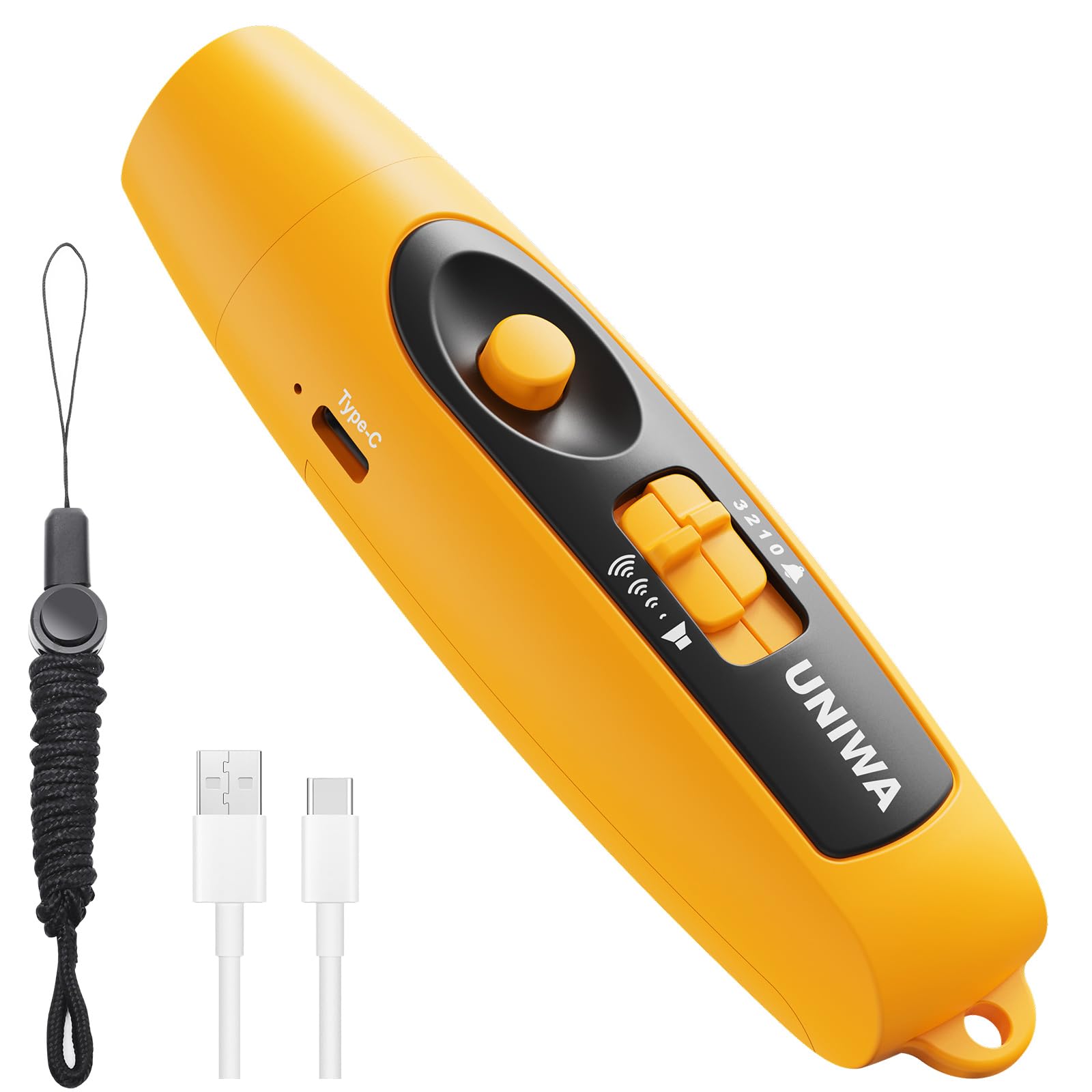 UNIWA Electronic Whistle with USB Charging, 3 Tone &amp; 3 High Volume Hand Emergency Whistle for Referee Coaches Teacher, Outdoor Sport Game Camping Safety Electric Whistle with Lanyard
