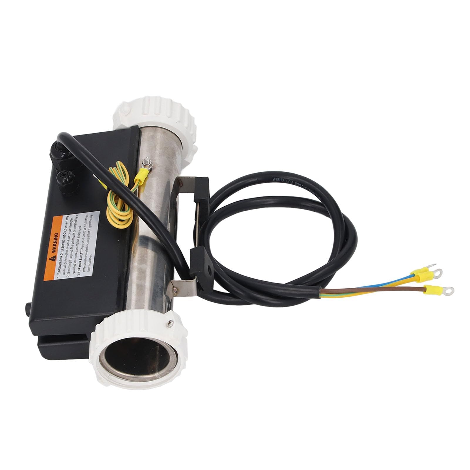 Calentador de Piscina con Cableado Calentador de Eléctrico con Prevención de Quema en Seco, Adecuado para Bañera de Spa, Material de Acero Inoxidable (1KW) (2KW)