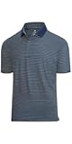 Jacquard Golf Shirts for Men Moisture Wicking Short Sleeve Performance Dry Fit Active Mens Polo Shirts