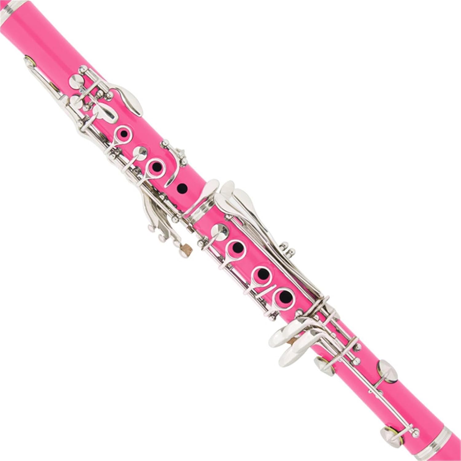 Performance clarinet instrument Pink 17 keys Silver plated Clarinet