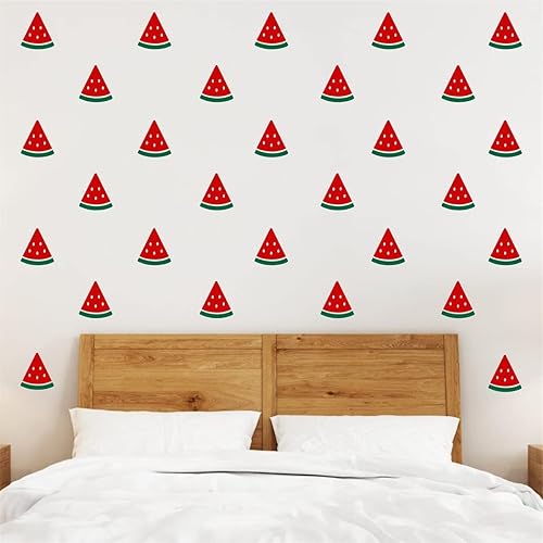 Fruta de sandía Decoración de pared Pegatinas para niños Habitación Niñas Dormitorio Calcomanías de pared BK025 (rojo)