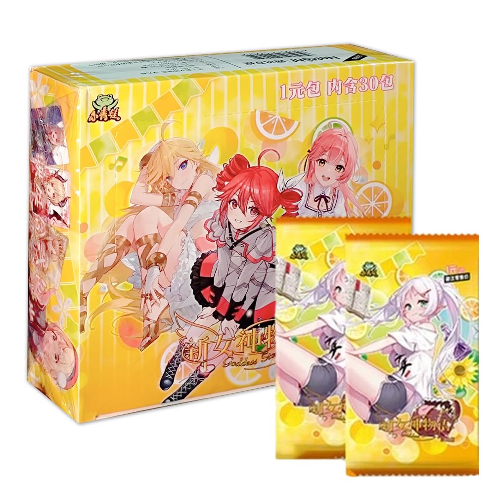 Goddess Story Waifu Cards 1YUAN14, Game Characters Erogenous Girl Goddess Cards - Scatola di carte collezionabili (1-14 FuGuang)