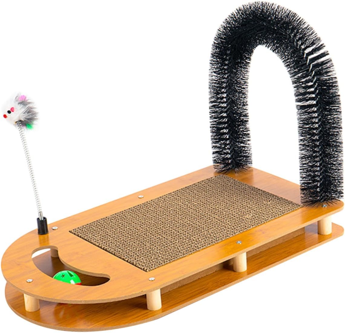 Toyvian Reusable Cat Scratcher Pad U-Shaped Scratch Board Sturdy Household Cat Scratching with Wear-Resistant Surface and Multi-Function Grooming Design