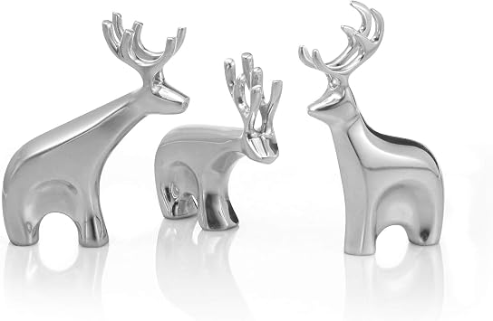 nambe Mini Dasher Reindeer Set