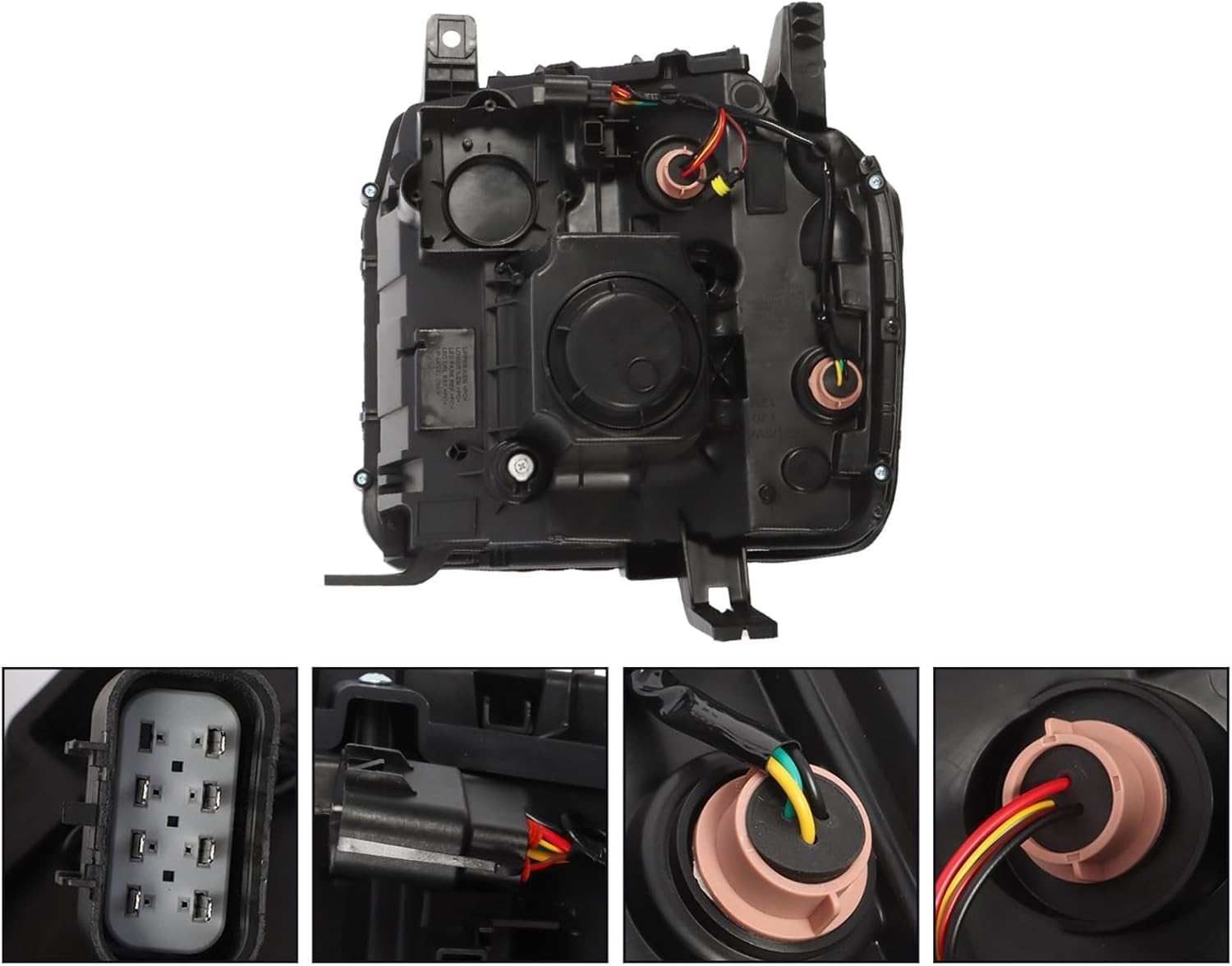 Driver Passenger Side Halogen Headlight Assembly Compatible with Sierra 1500/ 2500HD/ 3500HD 2014-2019 w/DRL Left and Right Headlamp w/Bulb GM2502390 GM2503390