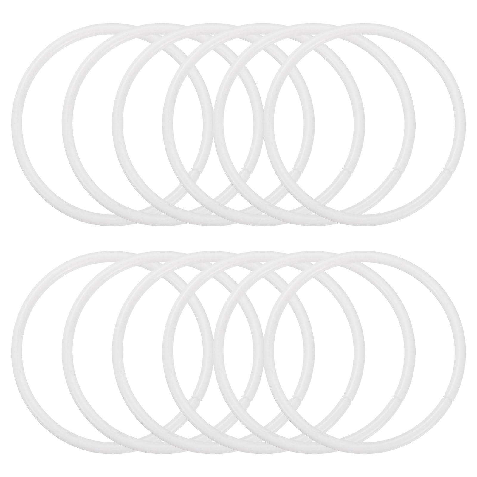 sourcing map 12 Pcs Dream Catcher Rings,Metal Crafts Hoops Floral Hoop 2.4 Inch Macrame Hoops Rings for DIY Crafts Wreath Making Supplies Plant Hangers, White