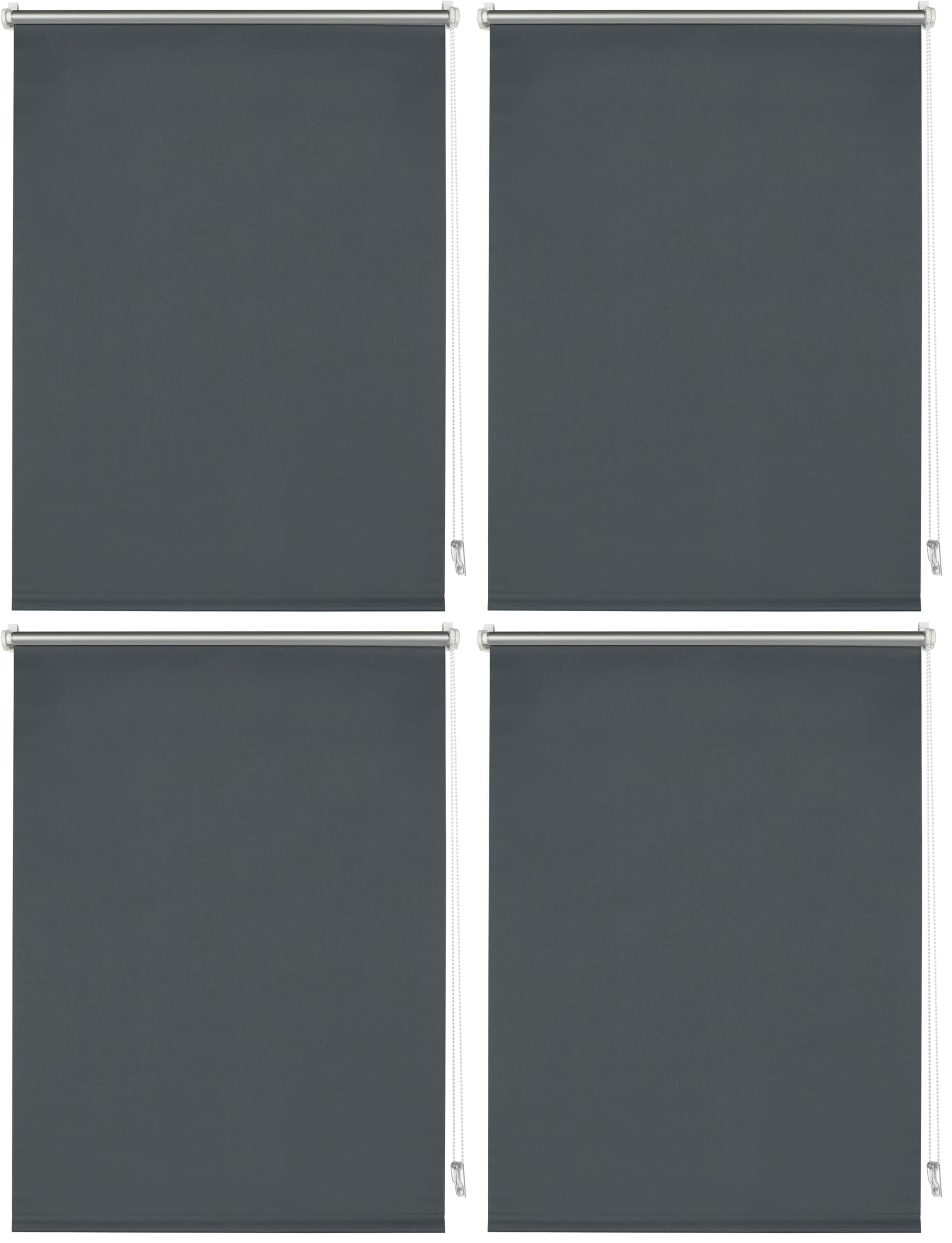 Deco Company Estor Enrollable térmico sin taladrar, Montaje con Pinza, Óptima reflexión de la luz, Ahorro energético, Opaco, Todas Las Piezas de Montaje Incluidas, Antracita, 55 x 150 cm, 1 Unidad