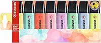 Marcador de Texto, Stabilo Boss Pastel, 76.4702, Estojo com 8 Unidades, Multicor