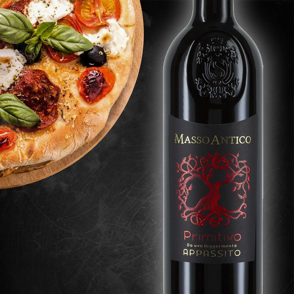 Masso Antico Primitivo Salento, halbtrocken, sortenreines Weinpaket + VINOX Winecards (6x0,75l)