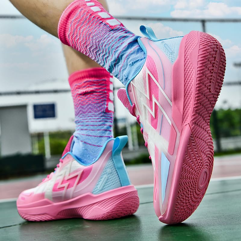Image of Women Basketball Shoes Fashion Sneakers Comfortable Unisex Athletic Lightweight Non Slip Outdoor Sport Volleyball Shoes