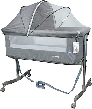 Berço Moisés Co-bed KaBaby Cinza com Mosquiteiro
