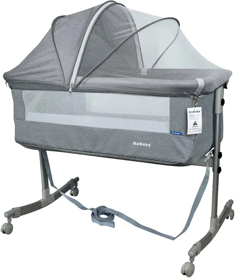 Berço Moisés Co-bed Cinza Com Mosquiteiro KaBaby