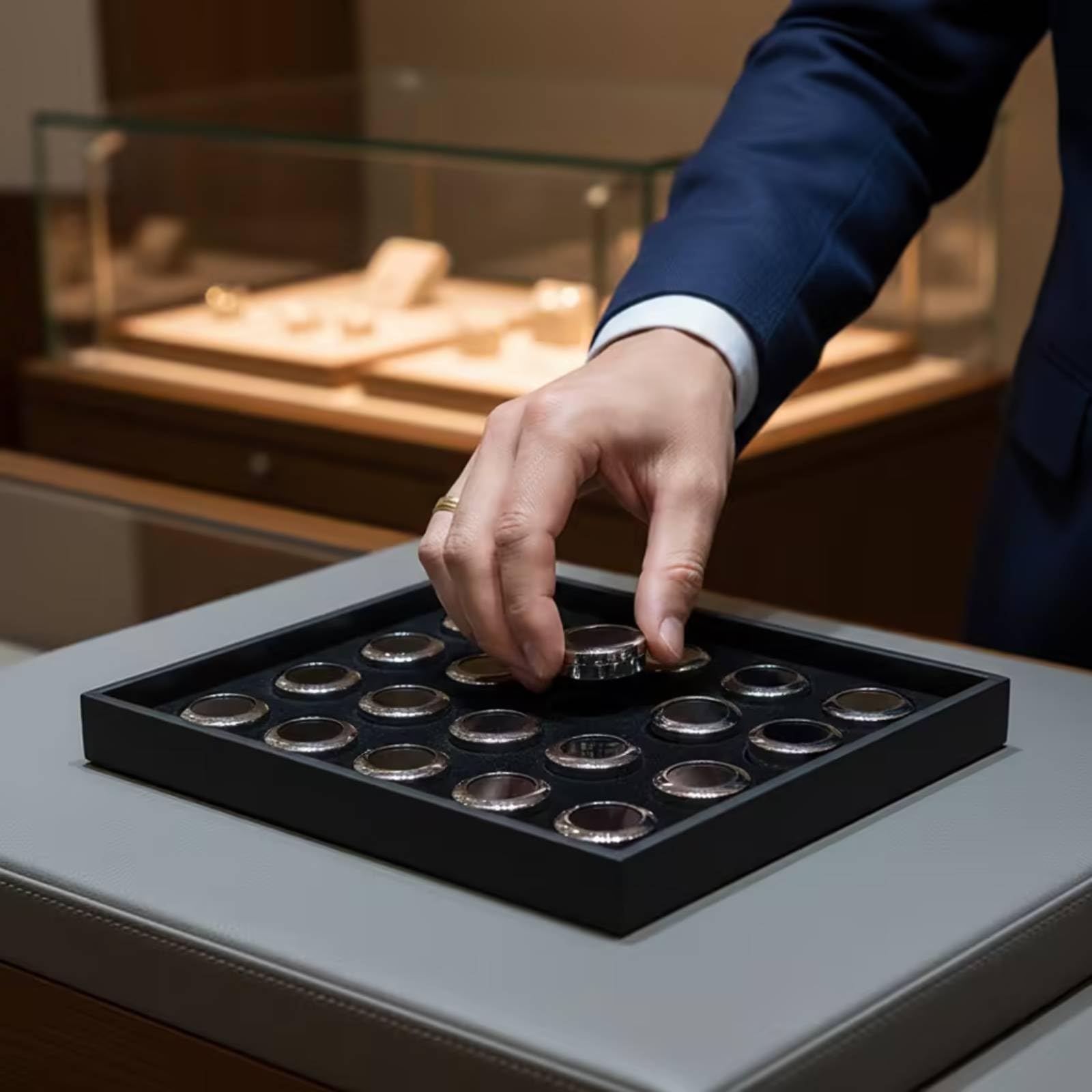 Organizador Diamantes Expositor con Compartimentos Práctico Caja Organizadora con Compartimentos para Joyeros