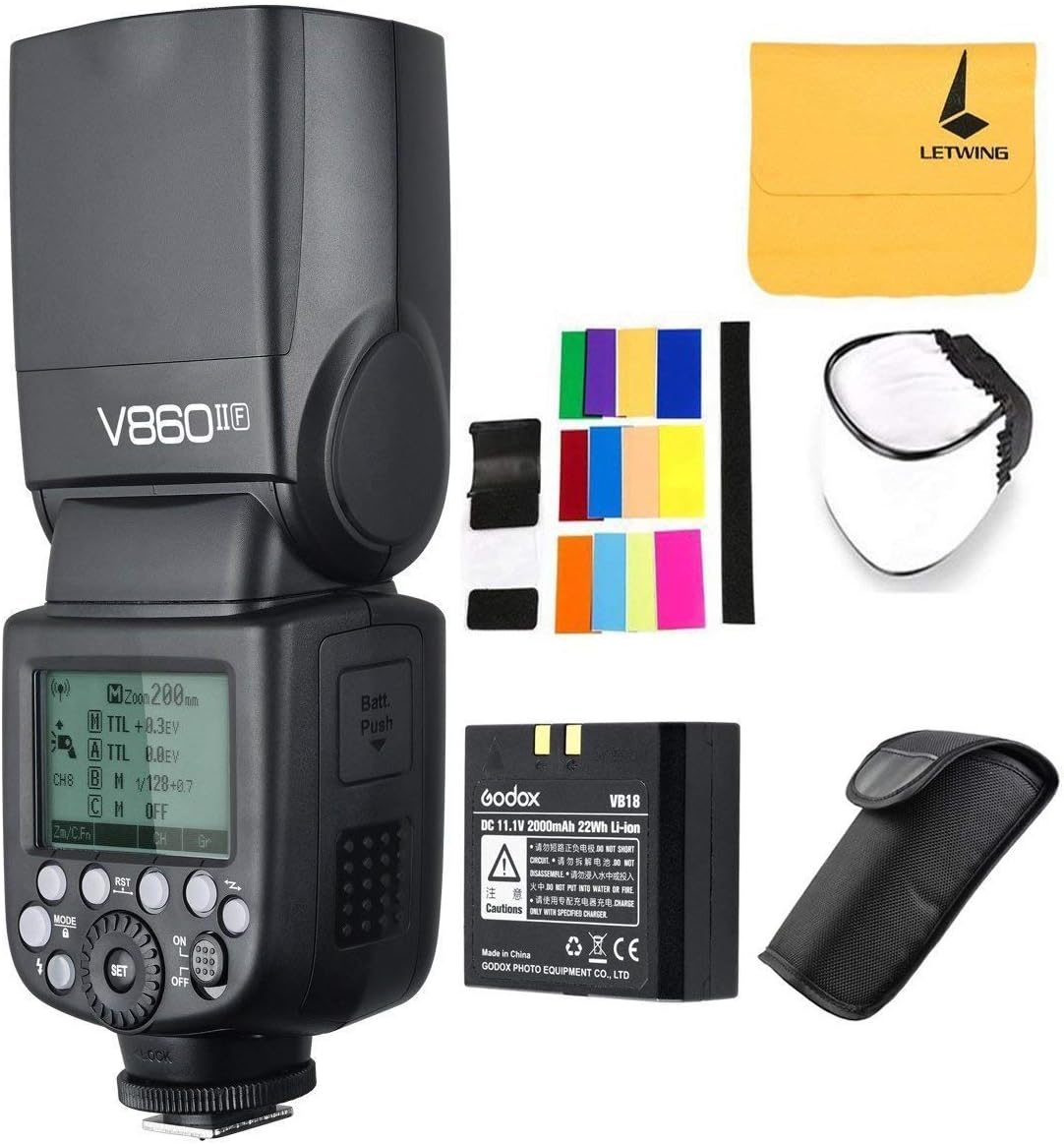 Bеѕt Cуbеr Mоndау 🔥 Godox V860II-F 2.4G TTL Li-on Battery Camera Flash Speedlite Compatible for Fujifilm Camera X-Pro2 X-T20 X-T1 X-T2 X-Pro1 X100F,Godox XPro-F 2.4G TTL Wireless High Speed Sync 1/8000s Flash Trigger