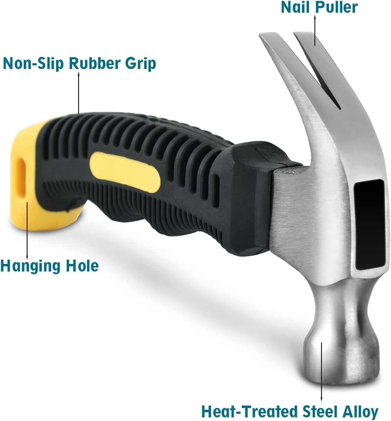 8 oz Small Claw Hammer - Mini Hammer for Women&Kids - Little Hammer for Household Projects, Woodworking & DIY Tasks