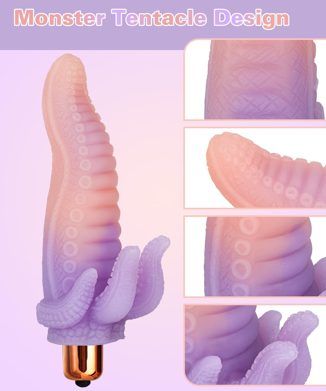 Tentacle Vibrator for Men Women - Mini Monster Vibrator with 10 Vibration Modes Body-Safe Flexible Silicone Bullet Clitoral Vibrators Stimulator G-spot Dildos Adult Sex Toys for Male Female Couple: Style1