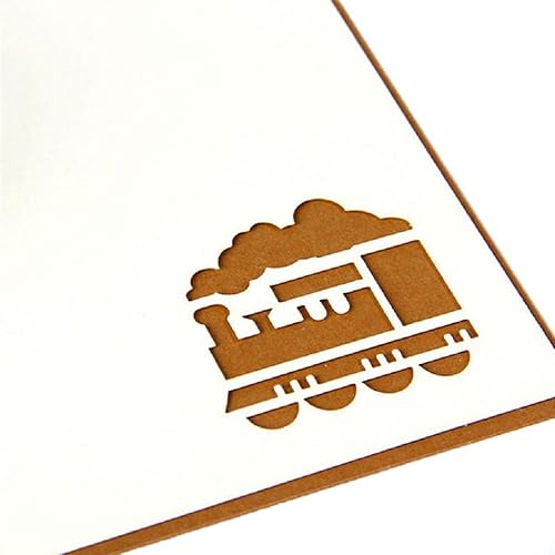 Miniatura 5 de HLXFF3 Cute Star Retro Train 3D Pop Up Tarjetas de felicitación con sobre, regalo para el Día del Padre, Día de Acción de Gracias, cumpleaños, mejor